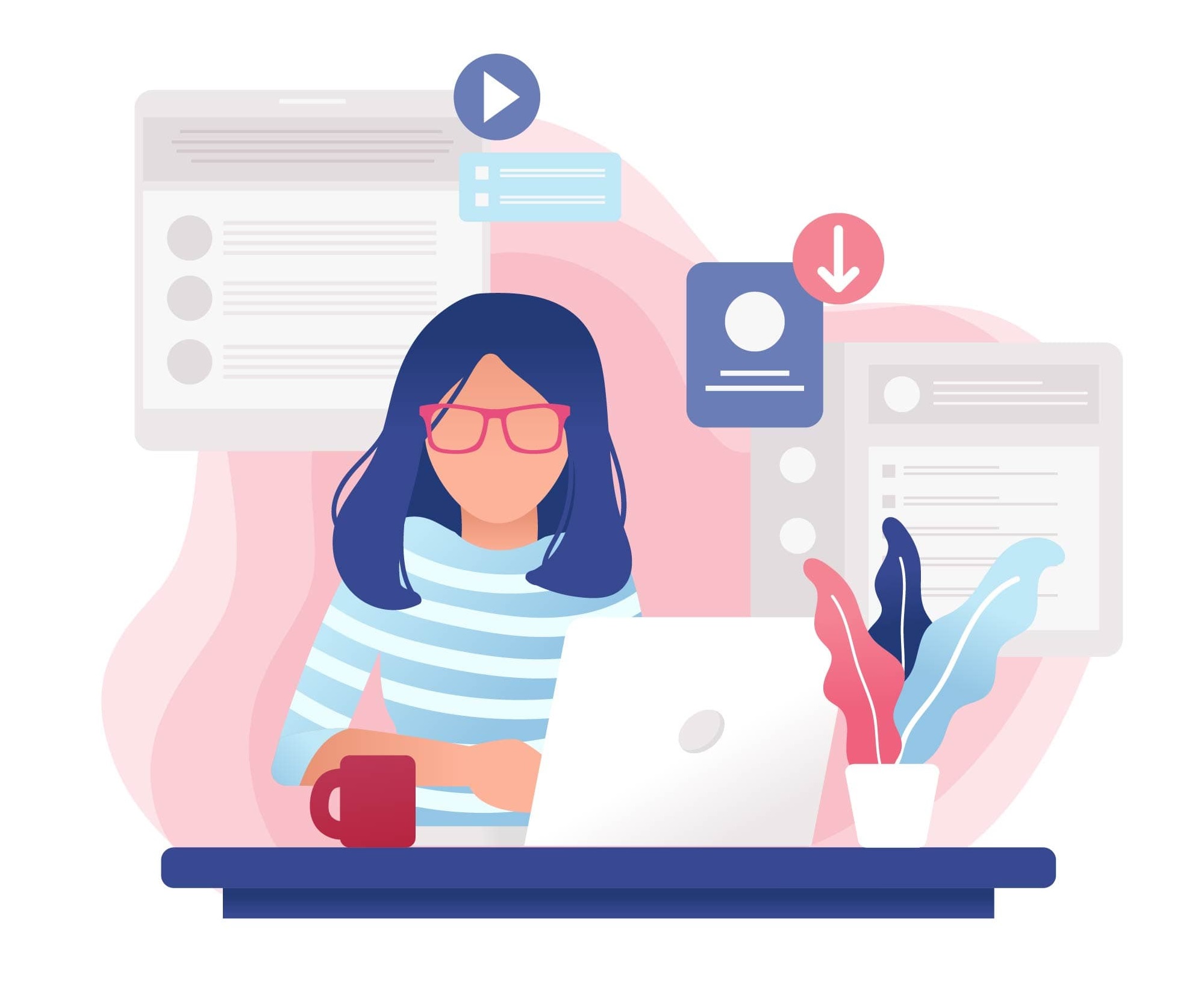 woman with laptop