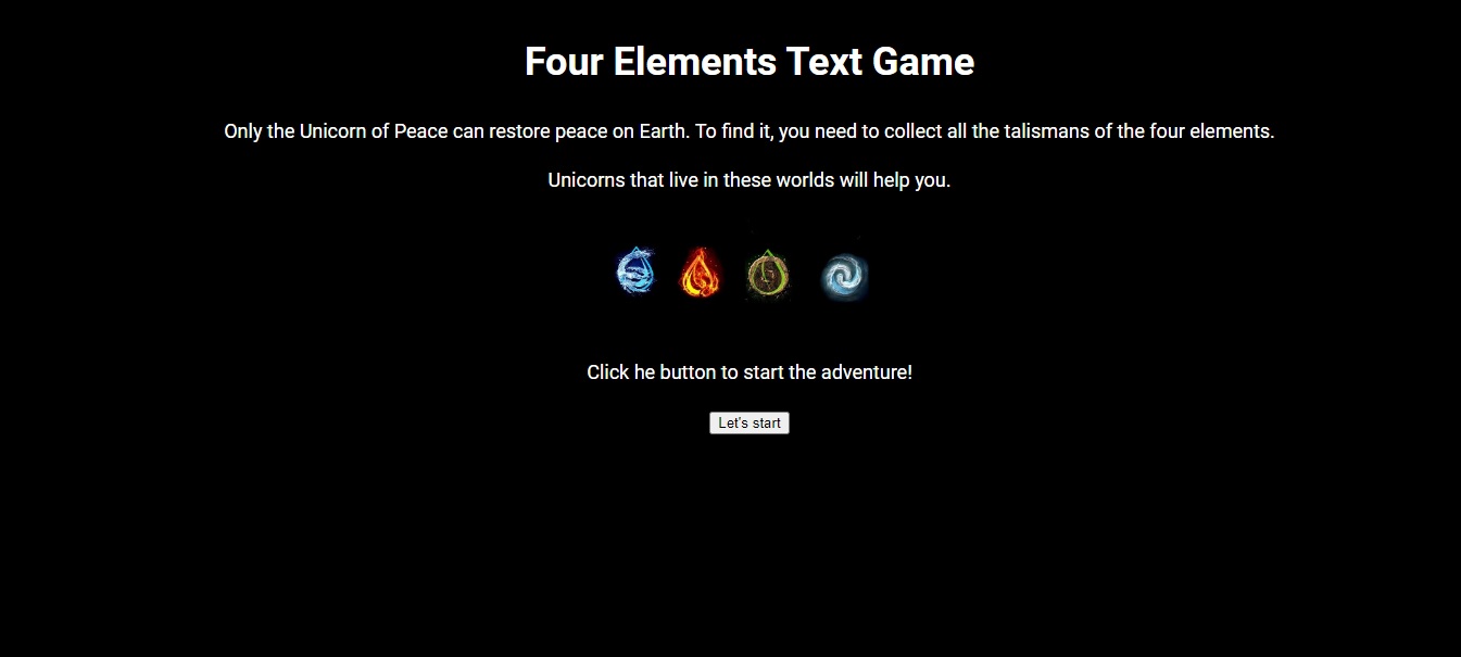 four elements text game